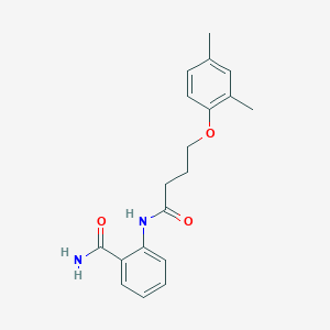 molecular formula C19H22N2O3 B2438309 2-[4-(2,4-Dimethylphenoxy)butanoylamino]benzamide CAS No. 496036-13-6