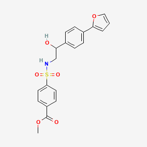 molecular formula C20H19NO6S B2438310 4-({2-[4-(呋喃-2-基)苯基]-2-羟乙基}磺酰基)苯甲酸甲酯 CAS No. 2097922-47-7