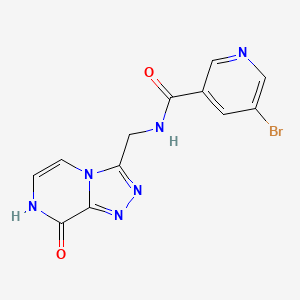 5-bromo-N-((8-hydroxy-[1,2,4]triazolo[4,3-a]pyrazin-3-yl)methyl)nicotinamide