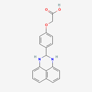 molecular formula C19H16N2O3 B2438320 2-[4-(2,3-dihydro-1H-perimidin-2-yl)phenoxy]acetic acid CAS No. 1378255-25-4