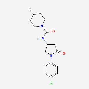 molecular formula C17H22ClN3O2 B2438321 N-[1-(4-chlorophenyl)-5-oxopyrrolidin-3-yl]-4-methylpiperidine-1-carboxamide CAS No. 894023-03-1