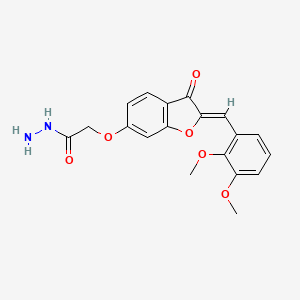 (Z)-2-((2-(2,3-dimethoxybenzylidene)-3-oxo-2,3-dihydrobenzofuran-6-yl)oxy)acetohydrazide