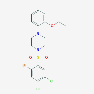 molecular formula C18H19BrCl2N2O3S B2438331 1-(2-Bromo-4,5-dichlorobenzenesulfonyl)-4-(2-ethoxyphenyl)piperazine CAS No. 2380193-81-5