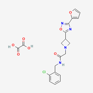 N-(2-chlorobenzyl)-2-(3-(3-(furan-2-yl)-1,2,4-oxadiazol-5-yl)azetidin-1-yl)acetamide oxalate