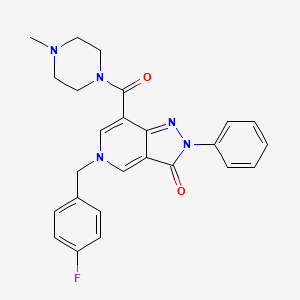 5-(4-fluorobenzyl)-7-(4-methylpiperazine-1-carbonyl)-2-phenyl-2H-pyrazolo[4,3-c]pyridin-3(5H)-one
