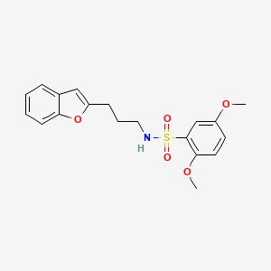 molecular formula C19H21NO5S B2438341 N-(3-(苯并呋喃-2-基)丙基)-2,5-二甲氧基苯磺酰胺 CAS No. 2034604-03-8