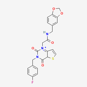 N-[(2H-1,3-benzodioxol-5-yl)methyl]-2-{3-[(4-fluorophenyl)methyl]-2,4-dioxo-1H,2H,3H,4H-thieno[3,2-d]pyrimidin-1-yl}acetamide