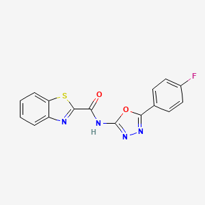 N-(5-(4-fluorophenyl)-1,3,4-oxadiazol-2-yl)benzo[d]thiazole-2-carboxamide