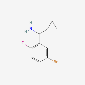 molecular formula C10H11BrFN B2438353 (5-溴-2-氟苯基)(环丙基)甲胺 CAS No. 1270377-73-5