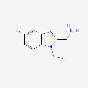 molecular formula C12H16N2 B2438354 1-(1-ethyl-5-methyl-1H-indol-2-yl)methanamine CAS No. 943109-81-7