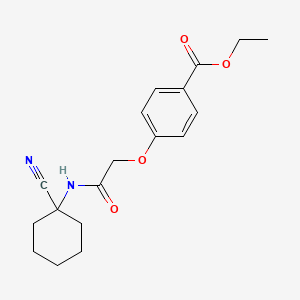 molecular formula C18H22N2O4 B2438356 Ethyl 4-{[(1-cyanocyclohexyl)carbamoyl]methoxy}benzoate CAS No. 1211721-56-0