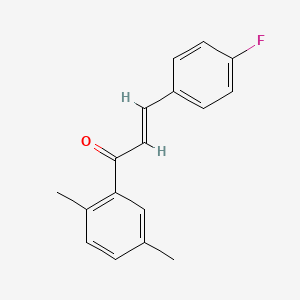 molecular formula C17H15FO B2438358 (E)-1-(2,5-二甲基苯基)-3-(4-氟苯基)丙-2-烯-1-酮 CAS No. 123837-45-6