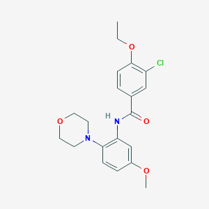 molecular formula C20H23ClN2O4 B243836 3-chloro-4-ethoxy-N-[5-methoxy-2-(4-morpholinyl)phenyl]benzamide 