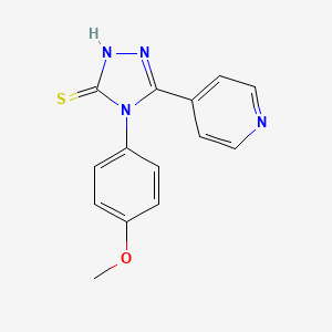 molecular formula C14H12N4OS B2438363 4-(4-methoxyphenyl)-5-pyridin-4-yl-4H-1,2,4-triazole-3-thiol CAS No. 109220-26-0