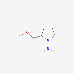 molecular formula C6H14N2O B2438373 (S)-(-)-1-Amino-2-(methoxymethyl)pyrrolidine CAS No. 57-29-4; 59983-39-0