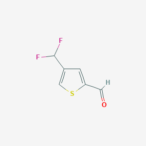 molecular formula C6H4F2OS B2438374 4-(Difluoromethyl)thiophene-2-carbaldehyde CAS No. 2375259-38-2
