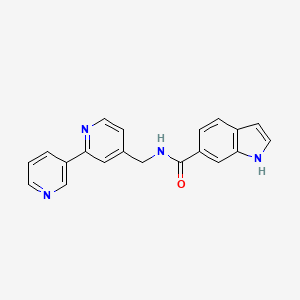 molecular formula C20H16N4O B2438381 N-([2,3'-联吡啶]-4-基甲基)-1H-吲哚-6-甲酰胺 CAS No. 2034542-65-7