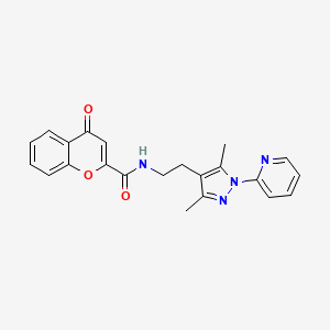 N-(2-(3,5-dimethyl-1-(pyridin-2-yl)-1H-pyrazol-4-yl)ethyl)-4-oxo-4H-chromene-2-carboxamide