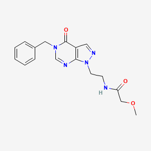 N-(2-(5-benzyl-4-oxo-4,5-dihydro-1H-pyrazolo[3,4-d]pyrimidin-1-yl)ethyl)-2-methoxyacetamide