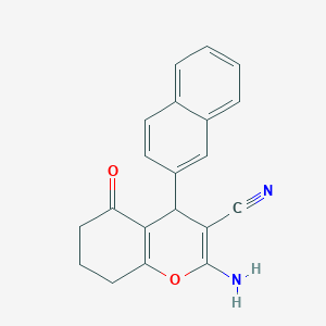2-Amino-4-naphthalen-2-yl-5-oxo-4,6,7,8-tetrahydrochromene-3-carbonitrile