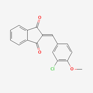 molecular formula C17H11ClO3 B2438408 2-((3-氯-4-甲氧基苯基)亚甲基)茚满-1,3-二酮 CAS No. 1024151-61-8