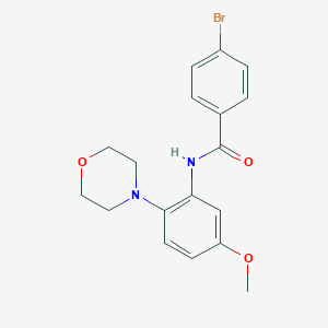 4-bromo-N-[5-methoxy-2-(4-morpholinyl)phenyl]benzamide