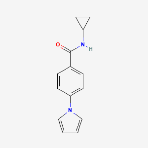 molecular formula C14H14N2O B2438416 N-cyclopropyl-4-(1H-pyrrol-1-yl)benzamide CAS No. 439097-46-8