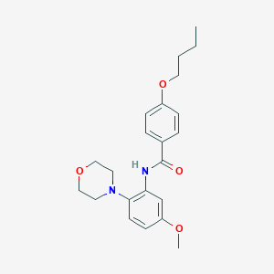 4-butoxy-N-[5-methoxy-2-(4-morpholinyl)phenyl]benzamide