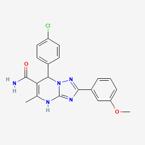 7-(4-Chlorophenyl)-2-(3-methoxyphenyl)-5-methyl-4,7-dihydro-[1,2,4]triazolo[1,5-a]pyrimidine-6-carboxamide