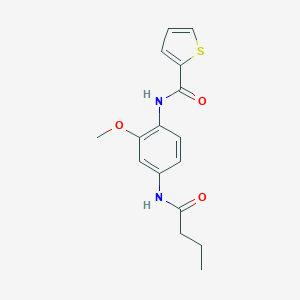 molecular formula C16H18N2O3S B243843 N-[4-(butanoylamino)-2-methoxyphenyl]thiophene-2-carboxamide 