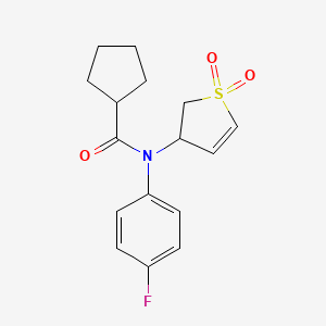 N-(1,1-dioxido-2,3-dihydrothien-3-yl)-N-(4-fluorophenyl)cyclopentanecarboxamide