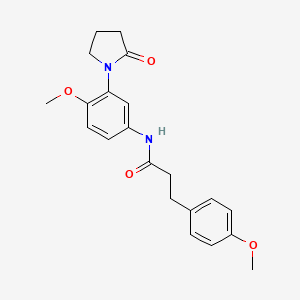 N-(4-methoxy-3-(2-oxopyrrolidin-1-yl)phenyl)-3-(4-methoxyphenyl)propanamide