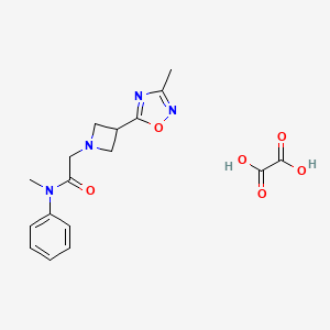 molecular formula C17H20N4O6 B2438444 N-甲基-2-(3-(3-甲基-1,2,4-恶二唑-5-基)氮杂环丁烷-1-基)-N-苯基乙酰胺草酸盐 CAS No. 1351633-13-0