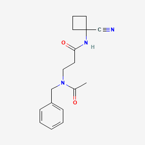 molecular formula C17H21N3O2 B2438446 3-(N-benzylacetamido)-N-(1-cyanocyclobutyl)propanamide CAS No. 1311683-19-8