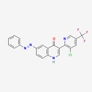 3-[3-chloro-5-(trifluoromethyl)pyridin-2-yl]-6-phenyldiazenyl-1H-quinolin-4-one