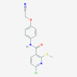 6-chloro-N-[4-(cyanomethoxy)phenyl]-2-(methylsulfanyl)pyridine-3-carboxamide