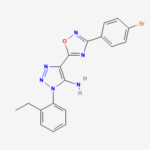 4-[3-(4-bromophenyl)-1,2,4-oxadiazol-5-yl]-1-(2-ethylphenyl)-1H-1,2,3-triazol-5-amine