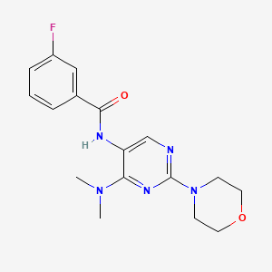 molecular formula C17H20FN5O2 B2438453 N-(4-(dimethylamino)-2-morpholinopyrimidin-5-yl)-3-fluorobenzamide CAS No. 1796988-59-4
