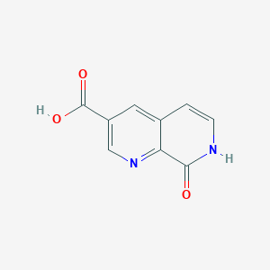 molecular formula C9H6N2O3 B2438456 8-羟基-1,7-萘啶-3-羧酸 CAS No. 1823941-77-0