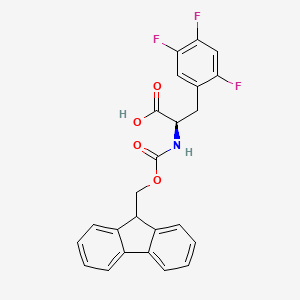 molecular formula C24H18F3NO4 B2438457 (2R)-2-(9H-芴-9-基甲氧羰基氨基)-3-(2,4,5-三氟苯基)丙酸 CAS No. 1217837-13-2