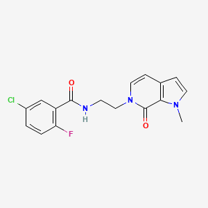 5-chloro-2-fluoro-N-(2-(1-methyl-7-oxo-1H-pyrrolo[2,3-c]pyridin-6(7H)-yl)ethyl)benzamide