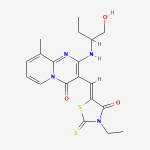 (Z)-3-ethyl-5-((2-((1-hydroxybutan-2-yl)amino)-9-methyl-4-oxo-4H-pyrido[1,2-a]pyrimidin-3-yl)methylene)-2-thioxothiazolidin-4-one