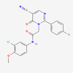 N-(3-chloro-4-methoxyphenyl)-2-(5-cyano-2-(4-fluorophenyl)-6-oxopyrimidin-1(6H)-yl)acetamide