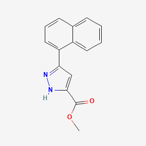 molecular formula C15H12N2O2 B2438470 3-(萘-1-基)-1H-吡唑-5-甲酸甲酯 CAS No. 1159596-87-8
