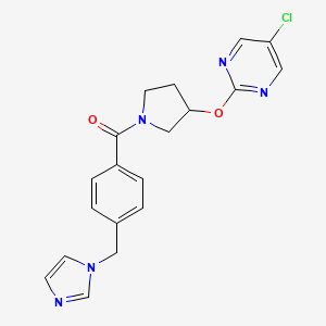 (4-((1H-imidazol-1-yl)methyl)phenyl)(3-((5-chloropyrimidin-2-yl)oxy)pyrrolidin-1-yl)methanone