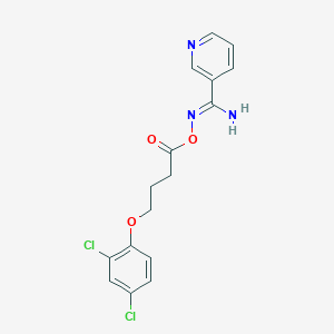 (Z)-N'-((4-(2,4-dichlorophenoxy)butanoyl)oxy)nicotinimidamide