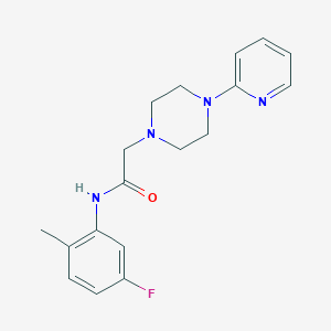 N-(5-fluoro-2-methylphenyl)-2-[4-(2-pyridinyl)piperazino]acetamide
