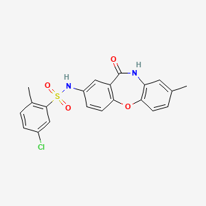 5-chloro-2-methyl-N-(8-methyl-11-oxo-10,11-dihydrodibenzo[b,f][1,4]oxazepin-2-yl)benzenesulfonamide