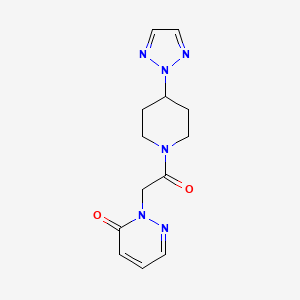 molecular formula C13H16N6O2 B2438502 2-(2-(4-(2H-1,2,3-triazol-2-yl)piperidin-1-yl)-2-oxoethyl)pyridazin-3(2H)-one CAS No. 2199708-57-9