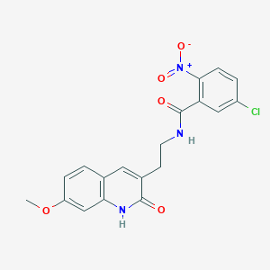 5-chloro-N-[2-(7-methoxy-2-oxo-1H-quinolin-3-yl)ethyl]-2-nitrobenzamide
